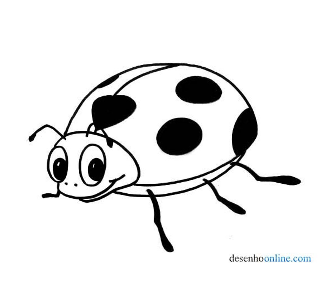 joaninha para colorir infantil