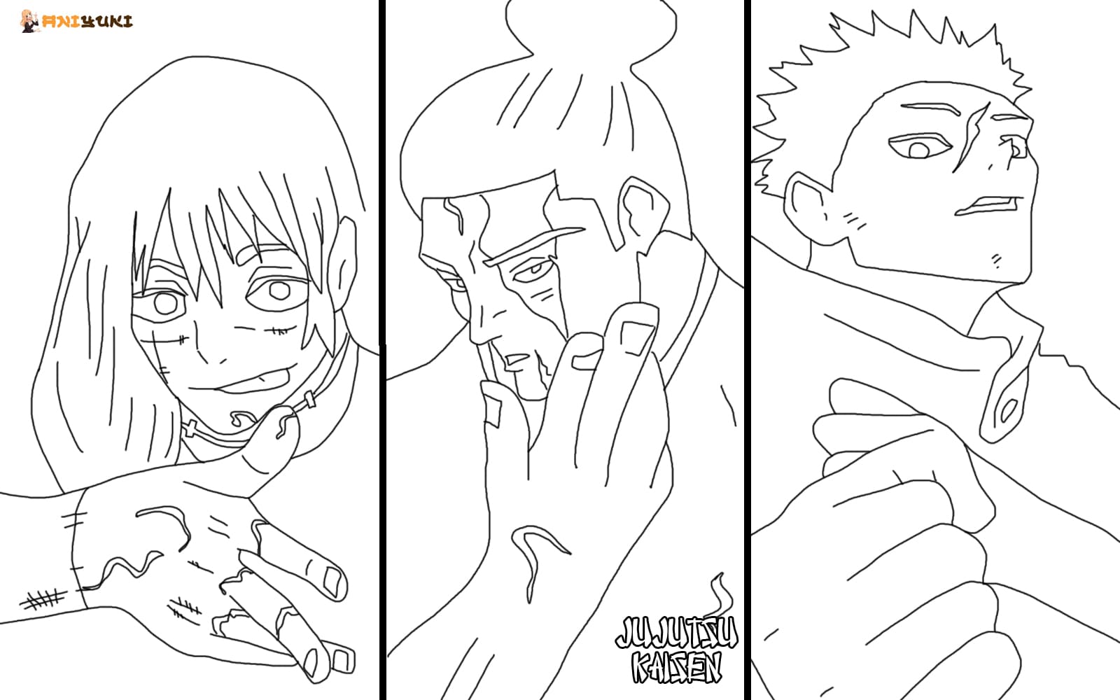 caderno de desenho jujutsu kaisen