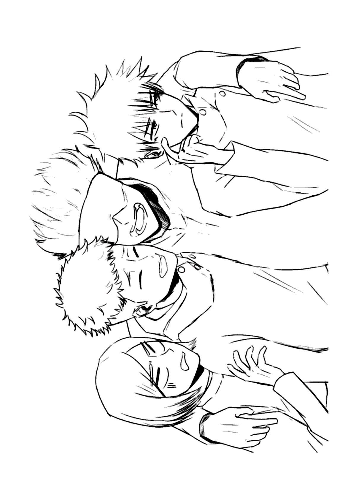 desenhos simples jujutsu kaisen para crianças