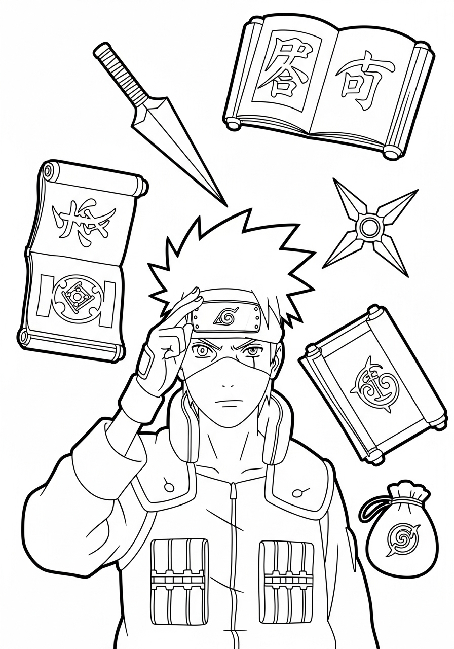 kakashi anbu para colorir