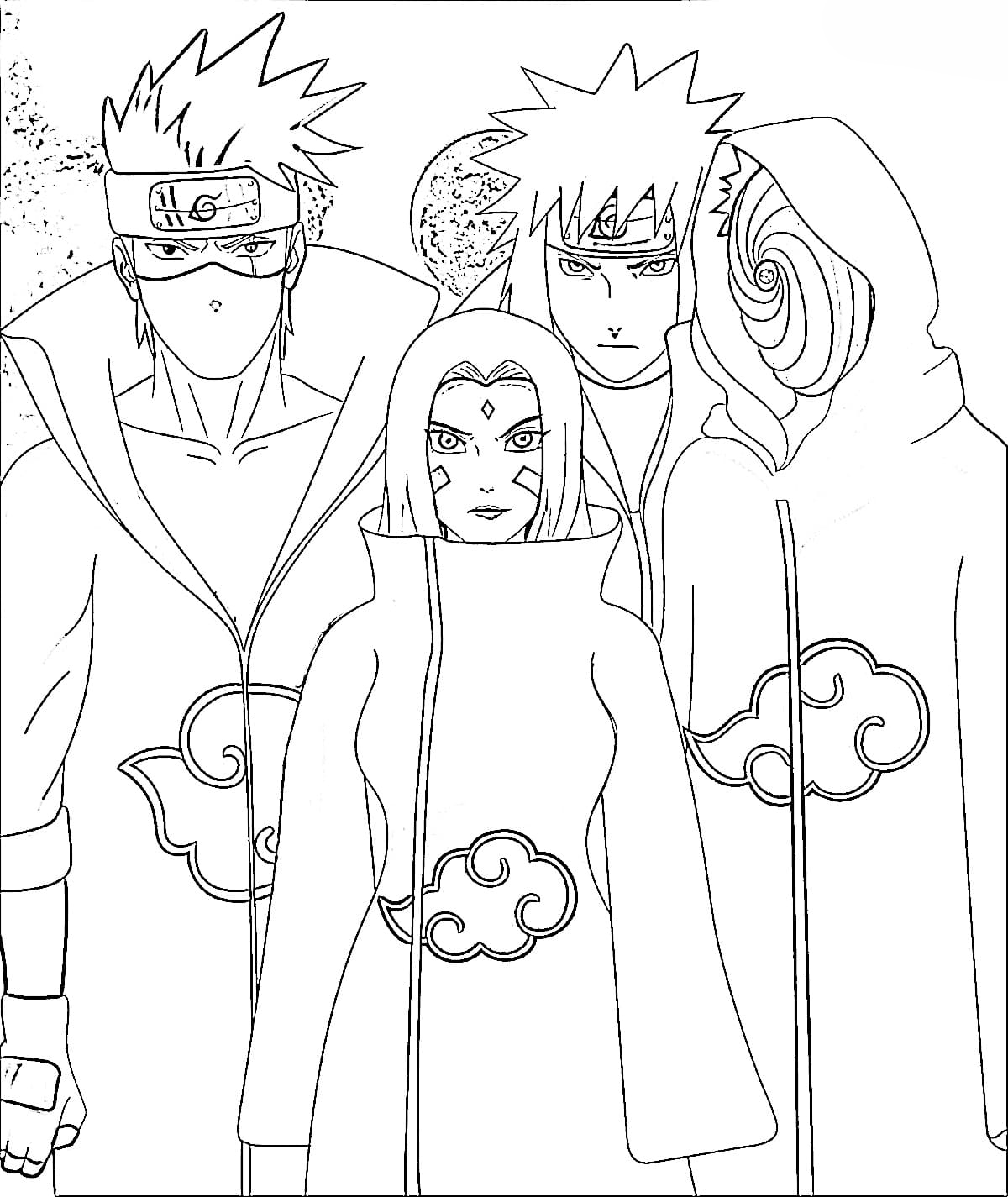 naruto para colorir