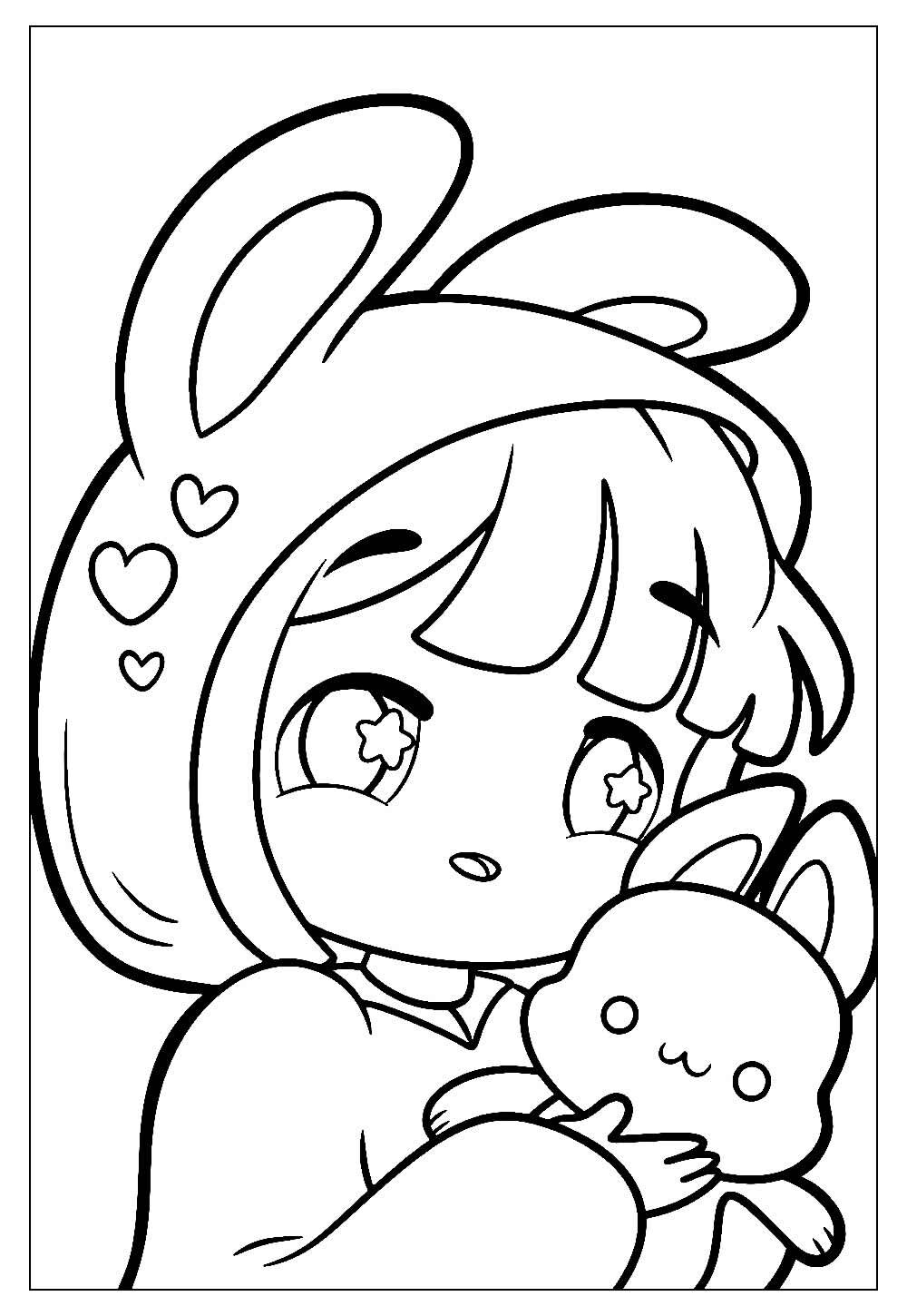 páginas para colorir kawaii