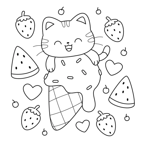 desenhos kawaii de comida