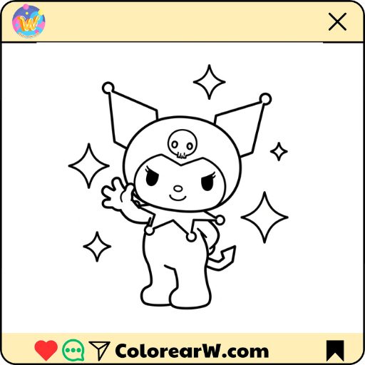 kuromi desenhos para crianças