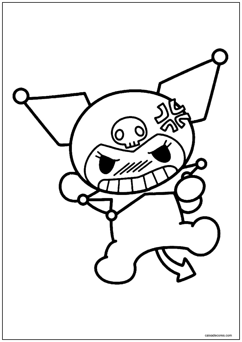 kuromi para colorir e imprimir