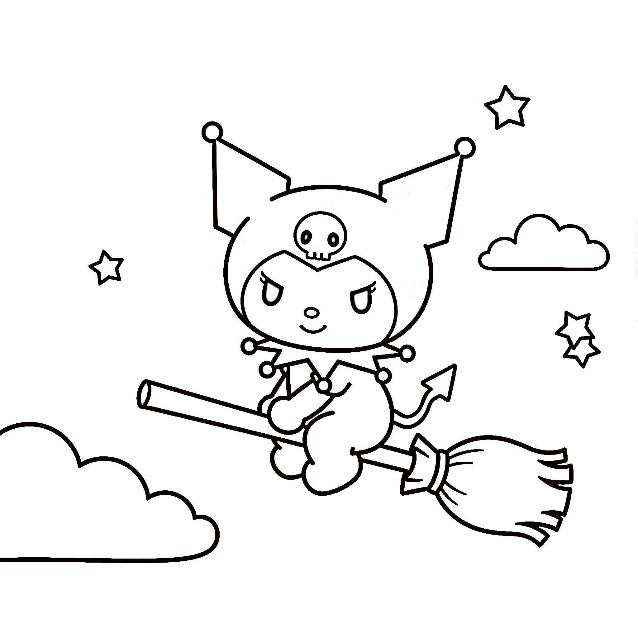 kuromi e hello kitty para colorir