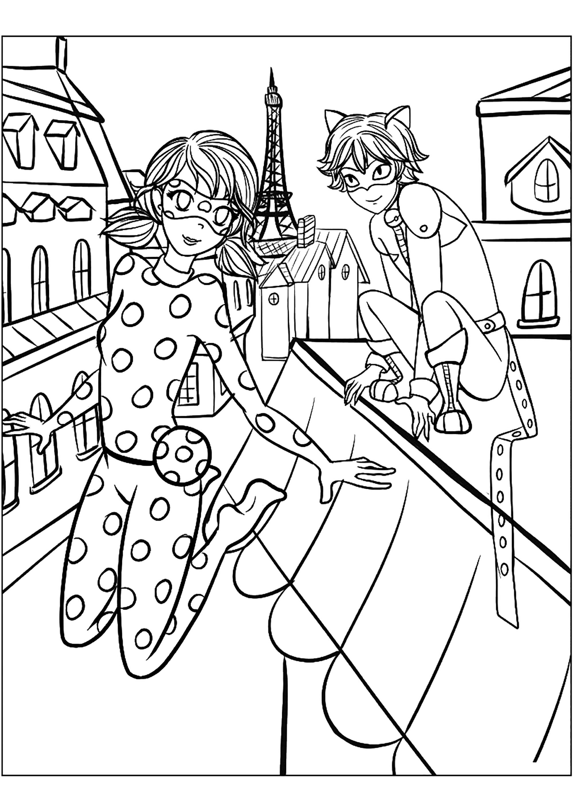 marinette para colorir