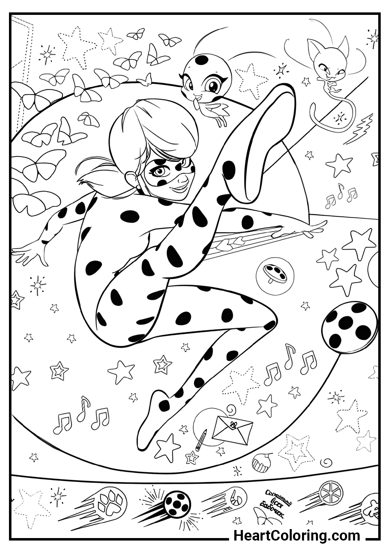 cat noir desenho para imprimir