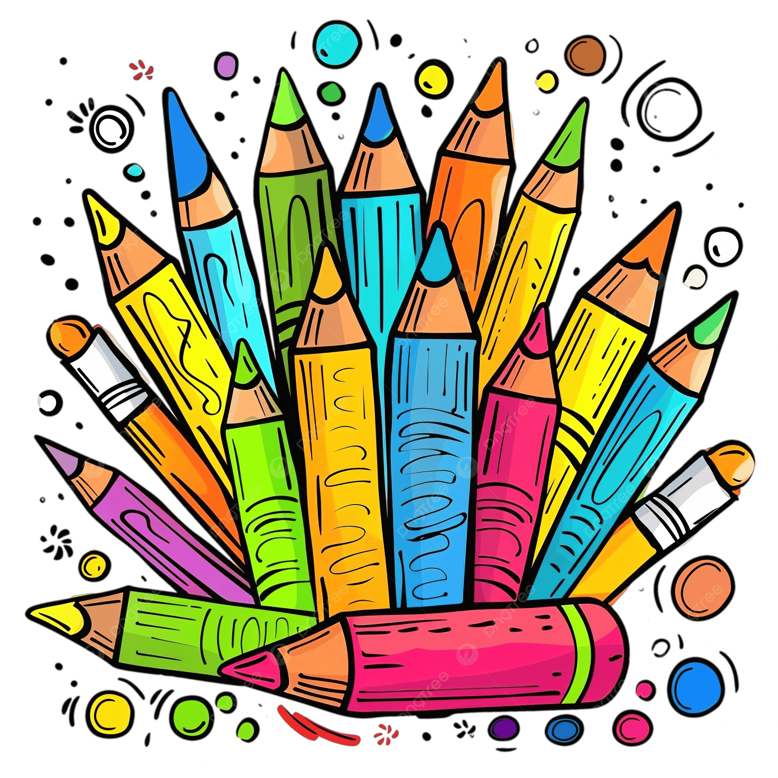 clipart de lápis para colorir