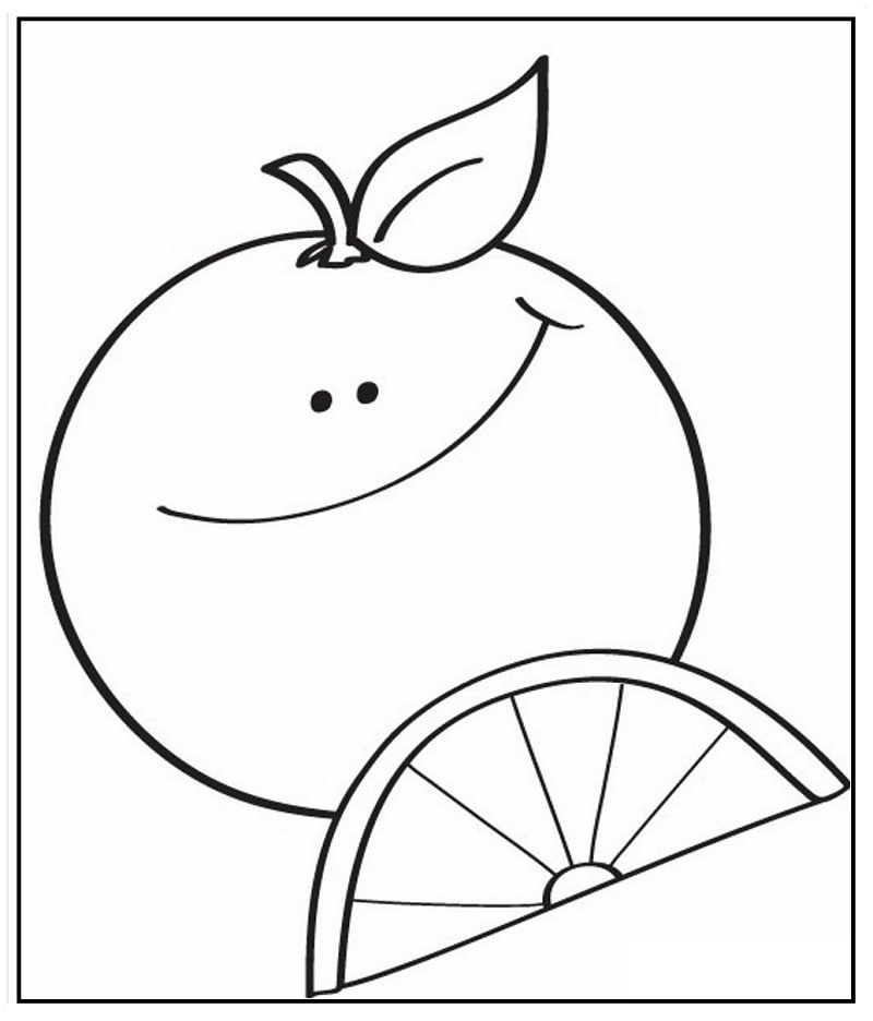 laranja para imprimir e colorir