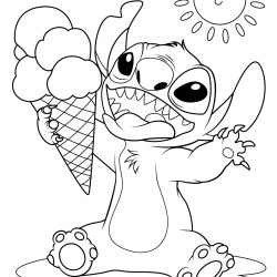 stitch para imprimir e colorir