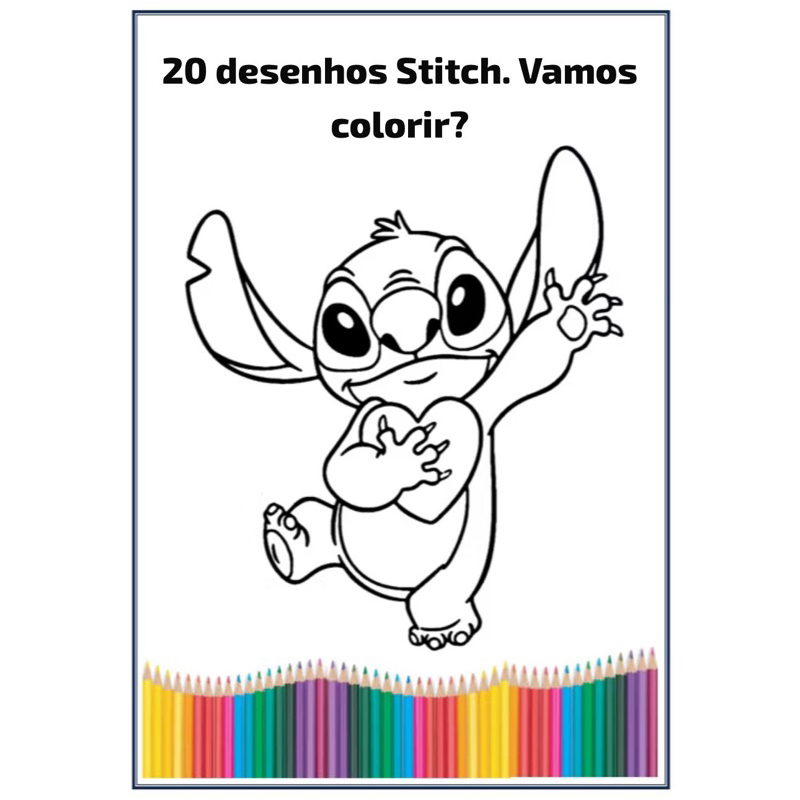 Stitch e Angel para colorir