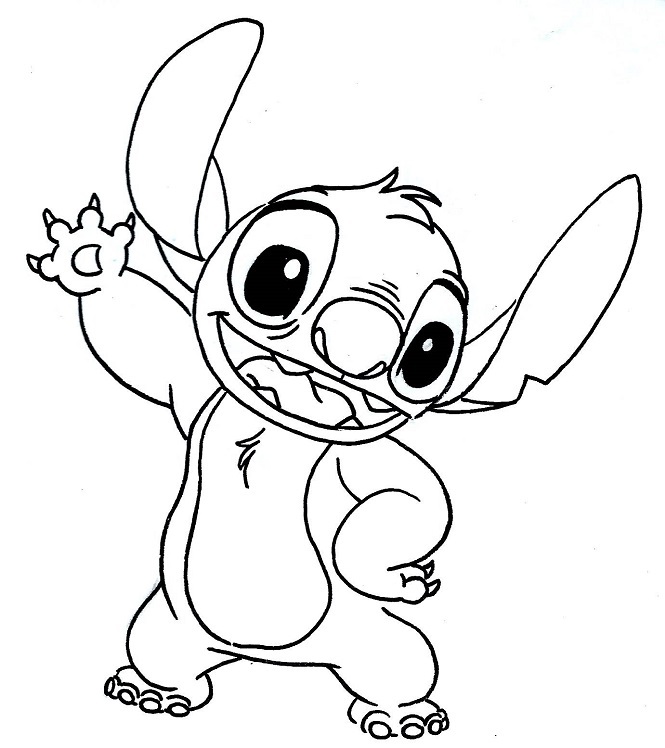 colorir Stitch e Lilo