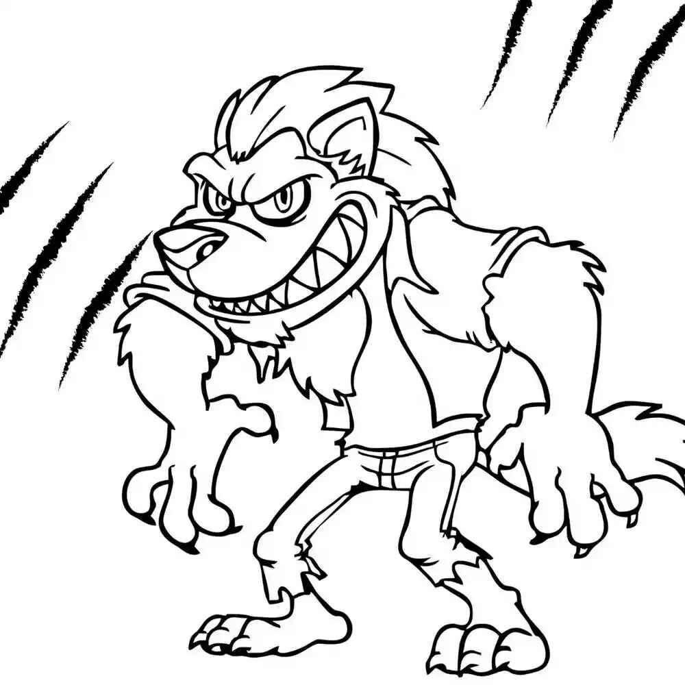 desenho de lobisomem para pintar
