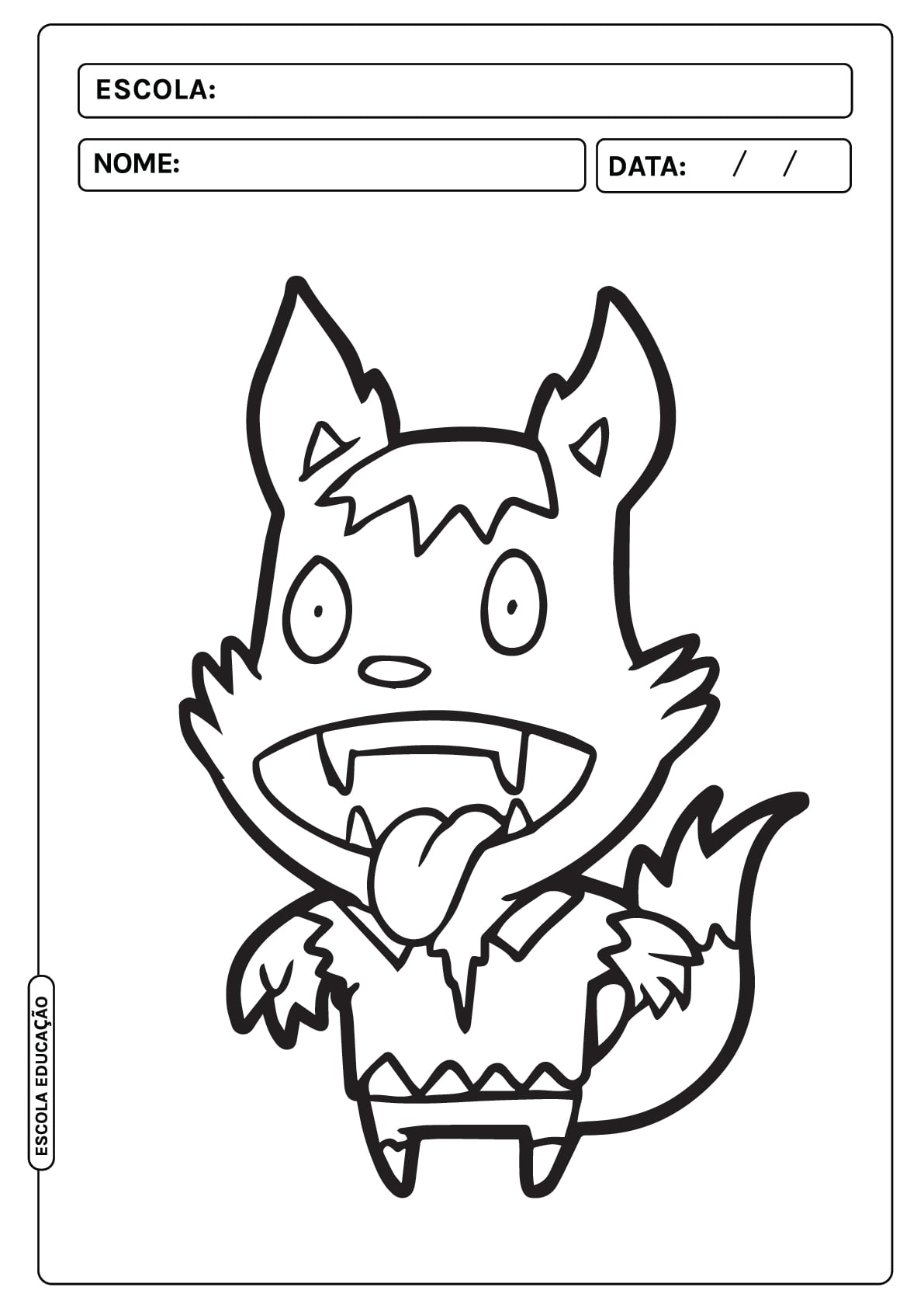 desenho de lobisomem fácil