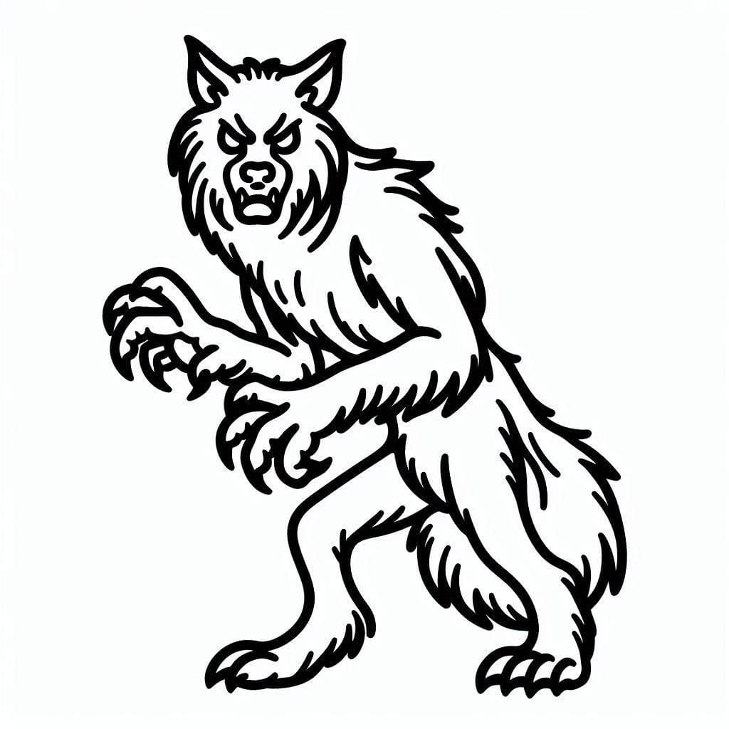 desenho de lobisomem para pintar