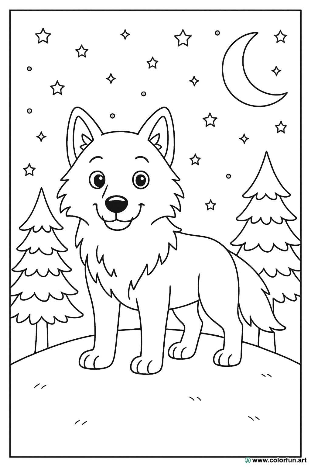 desenho de lobo facil