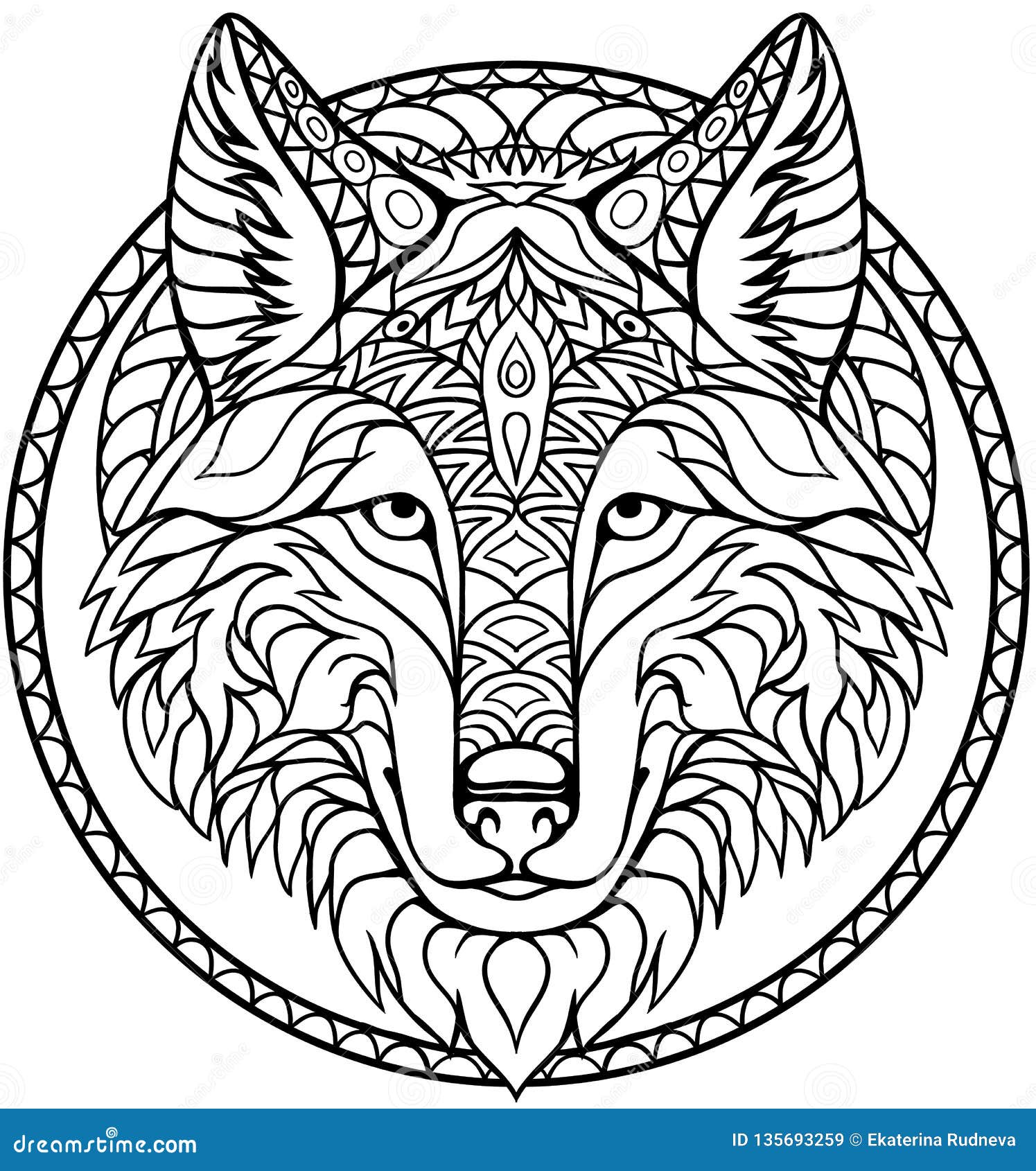 desenho de lobo facil