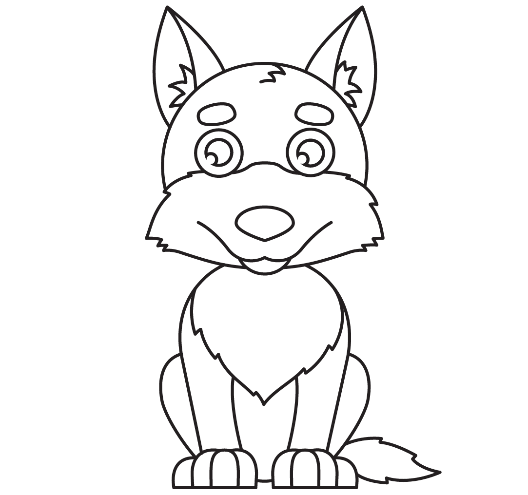 como desenhar lobo guará