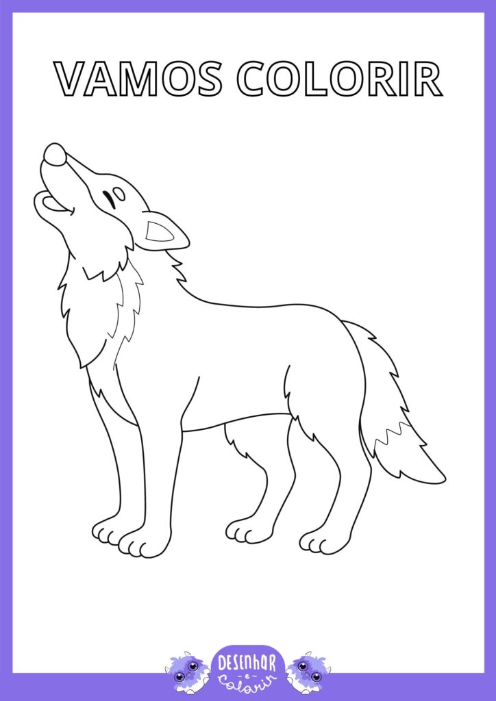 desenhos de canídeos sul-americanos para colorir