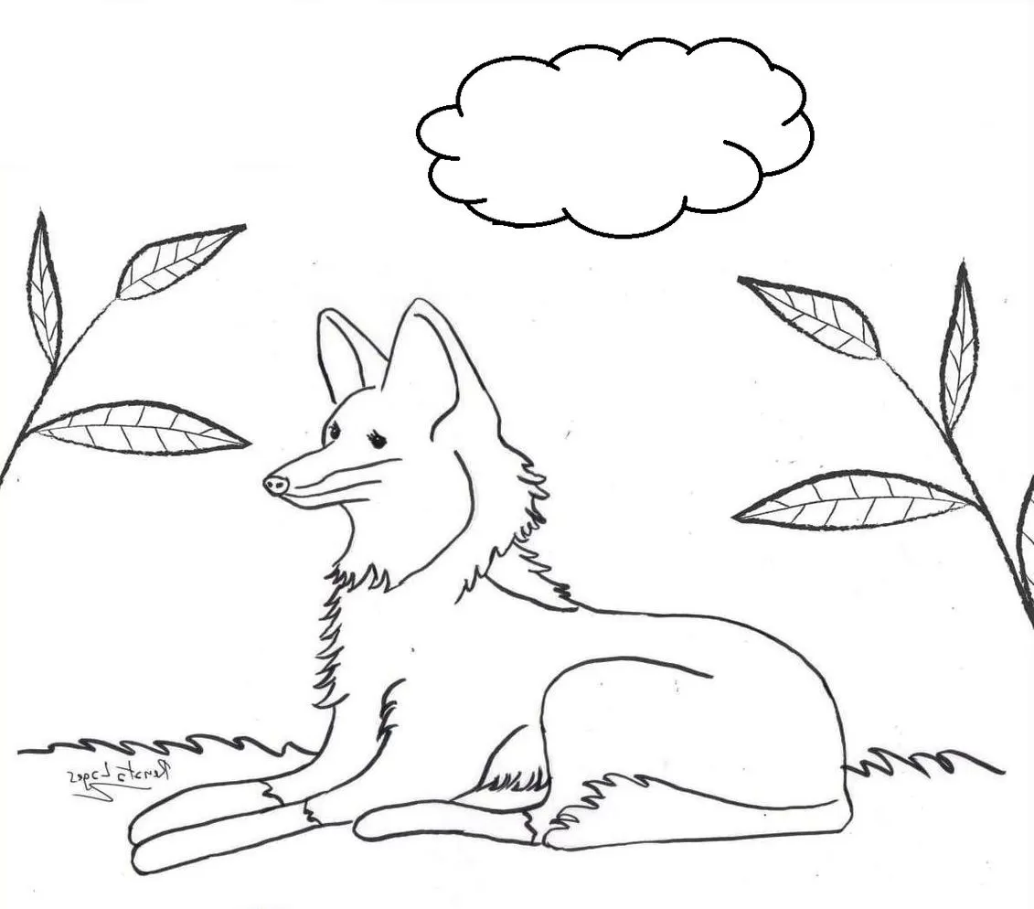 como desenhar lobo guará