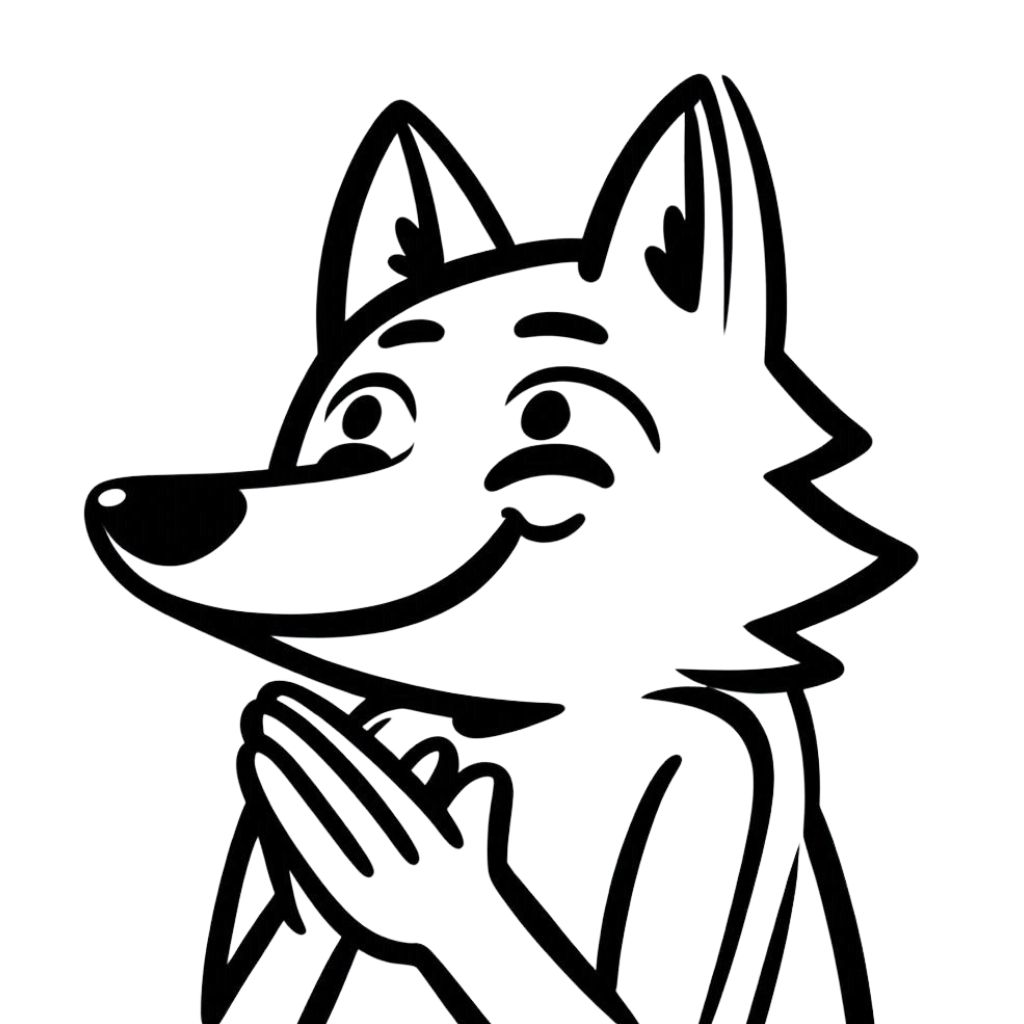 lobo mau para pintar