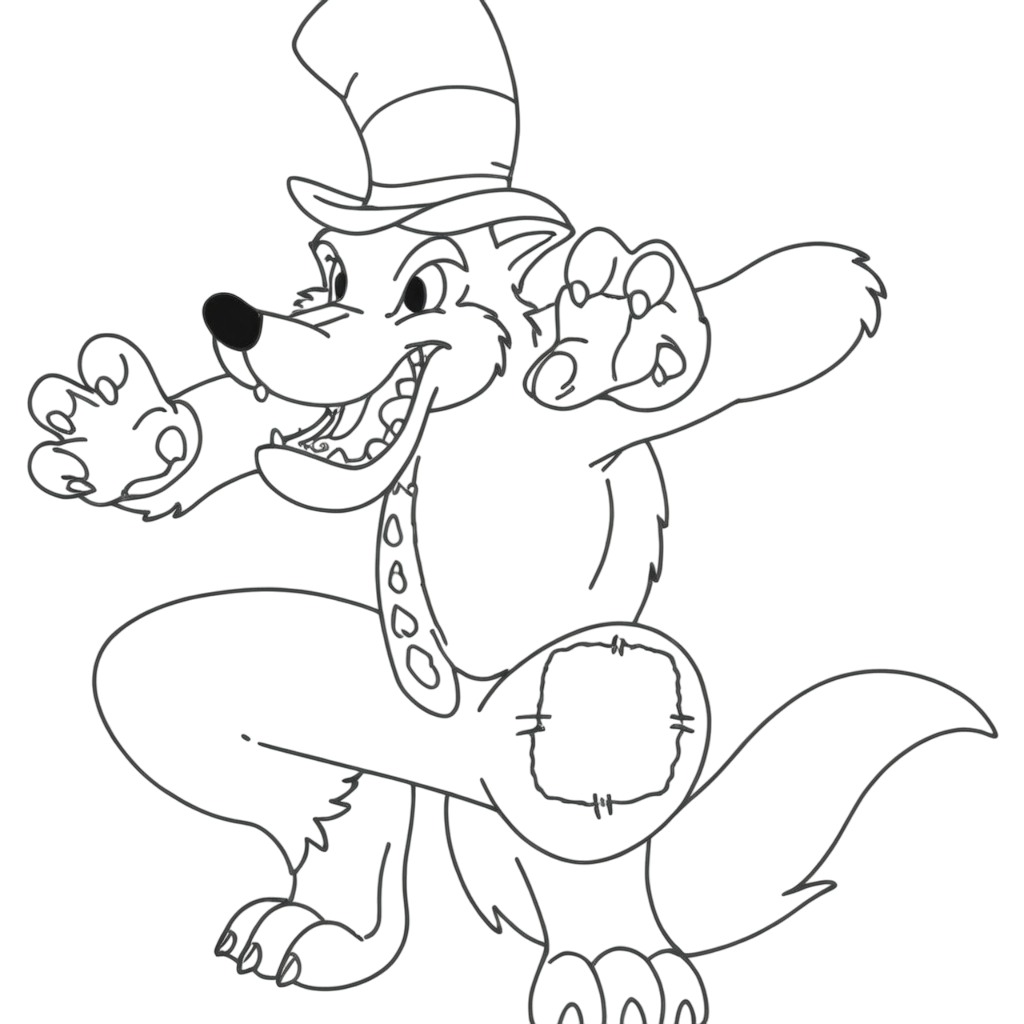 desenho do lobo mau para imprimir