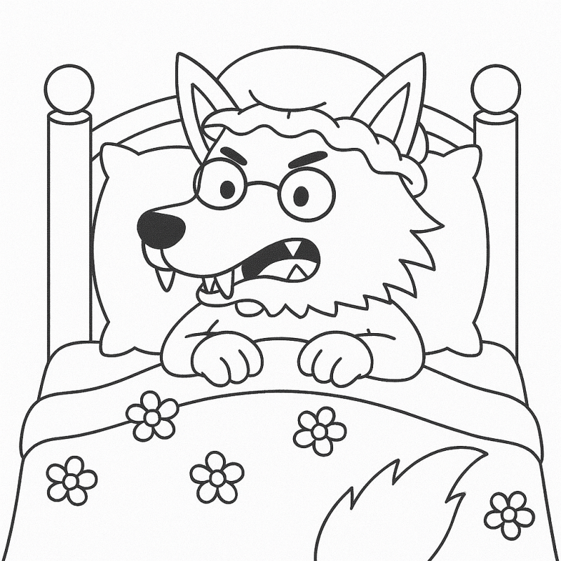 lobo mau chapeuzinho vermelho desenho