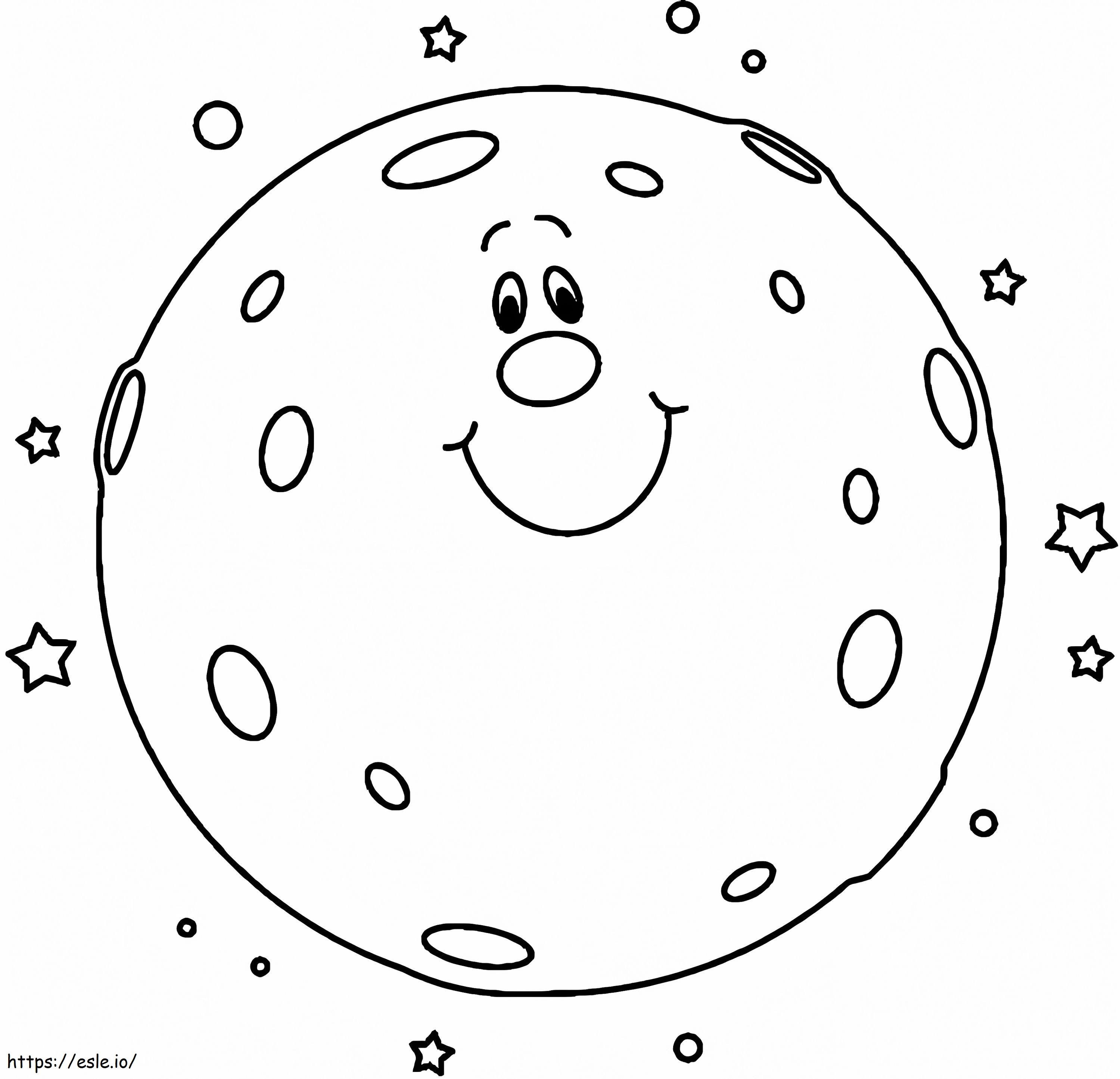 desenho lua crescente para colorir
