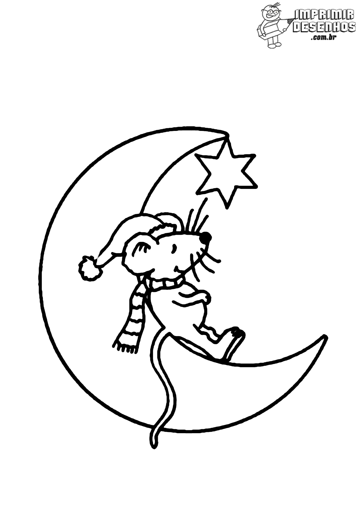 desenho lua realista para colorir