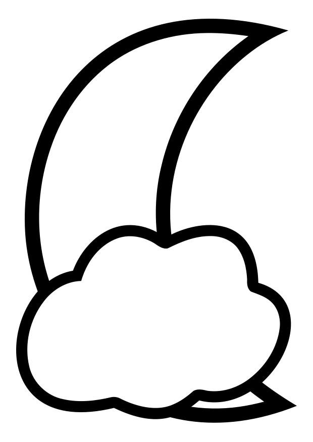 desenho lua para imprimir e pintar