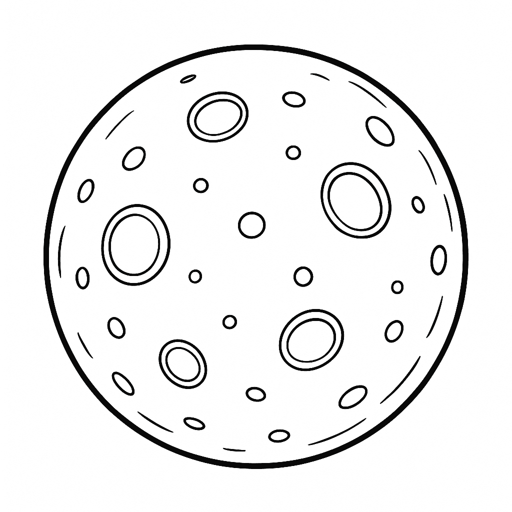 desenho lua com estrelas para colorir