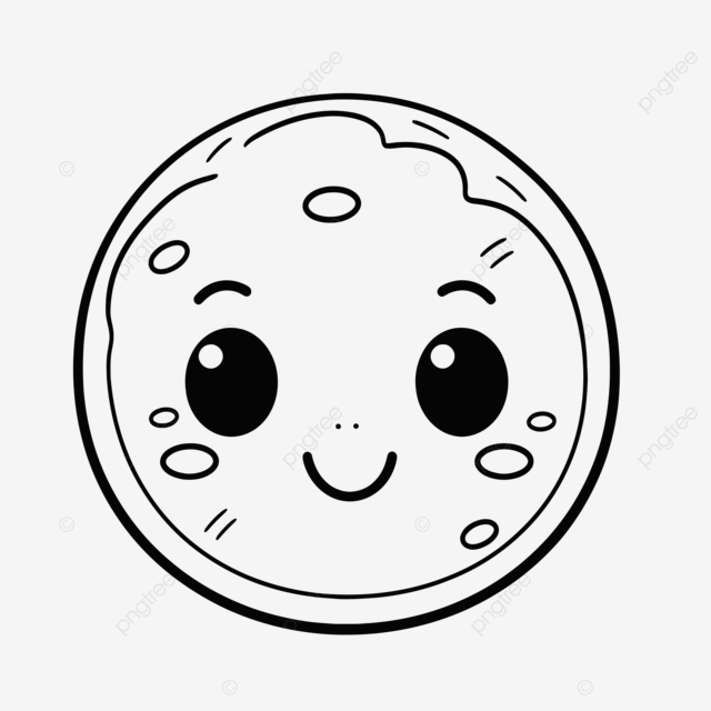 desenho lua com nuvens para colorir