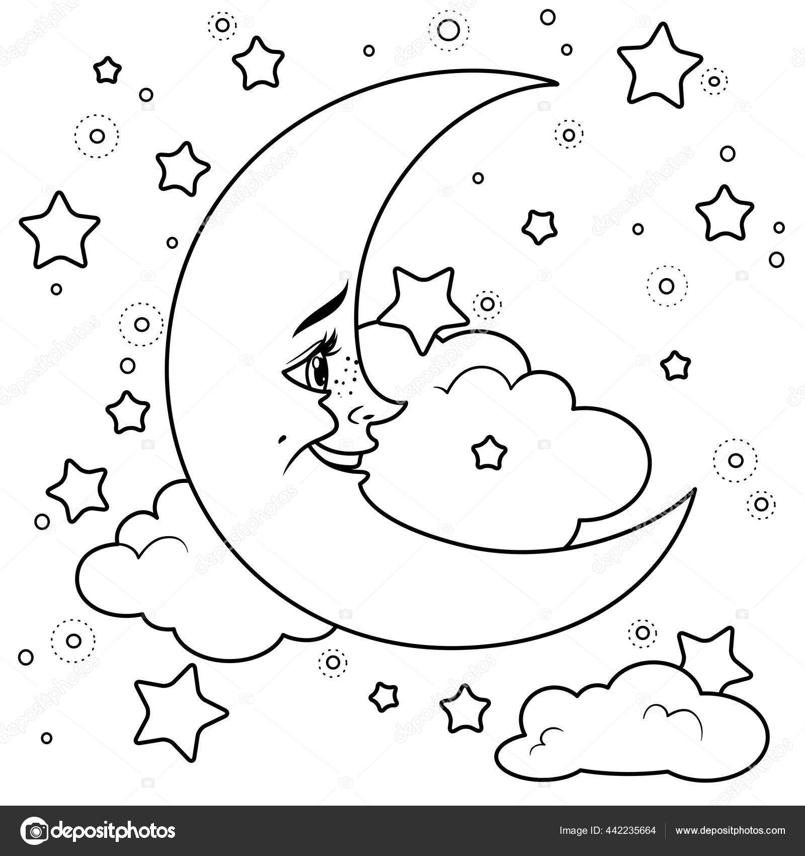 desenho lua para crianças
