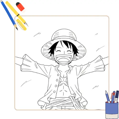 luffy gear 5 para colorir