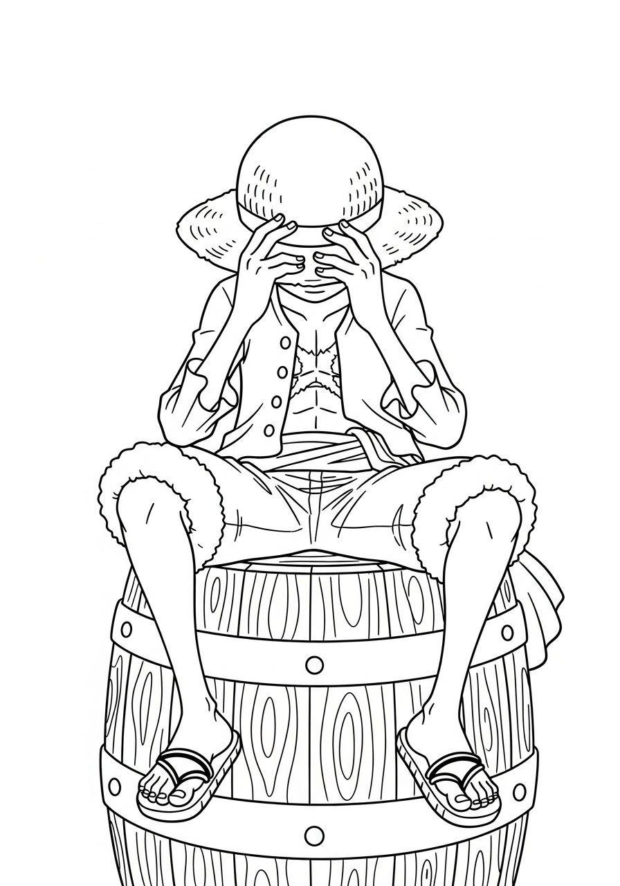 luffy gear 5 desenho para colorir