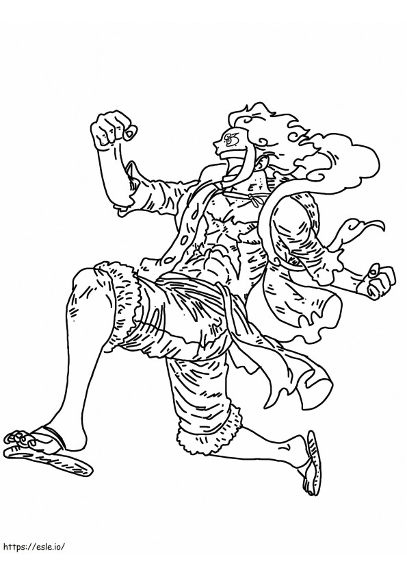 luffy gear 5 desenho para colorir