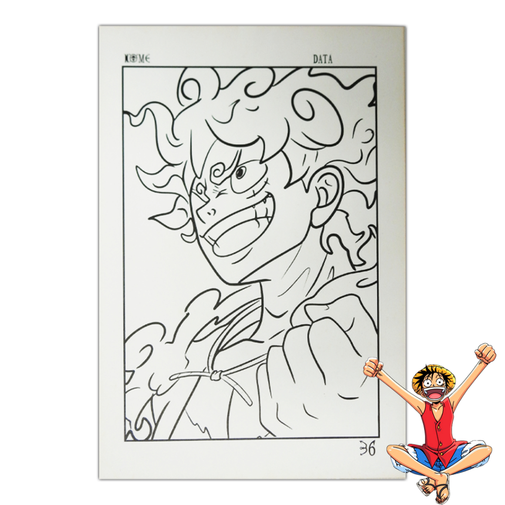 luffy gear 5 desenho para colorir