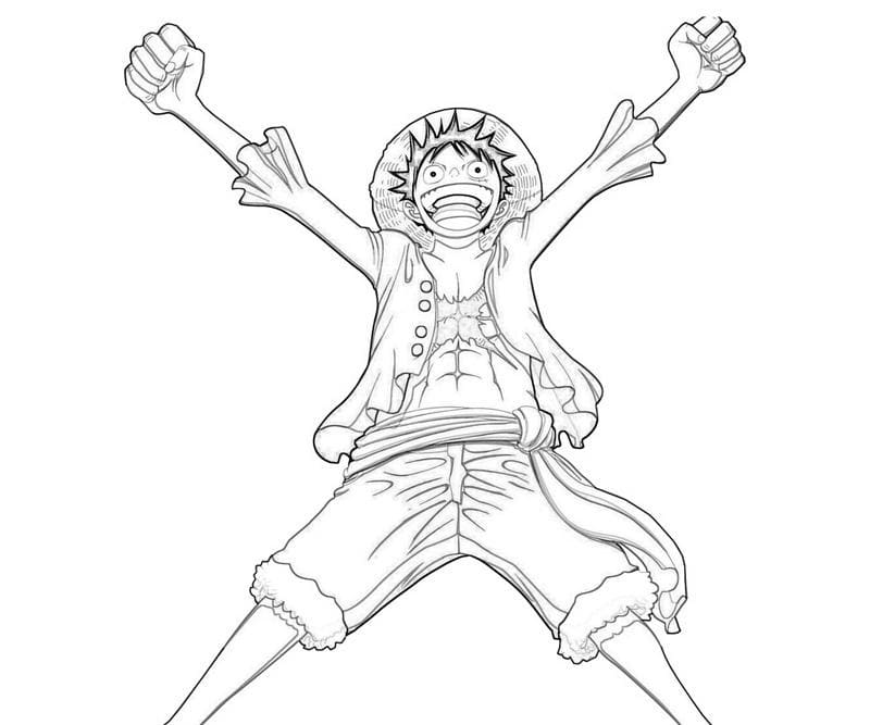 luffy gear 5 desenho para colorir