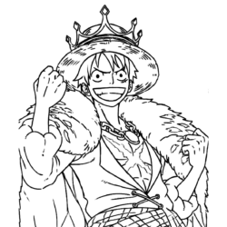 luffy gear 5 desenho para colorir