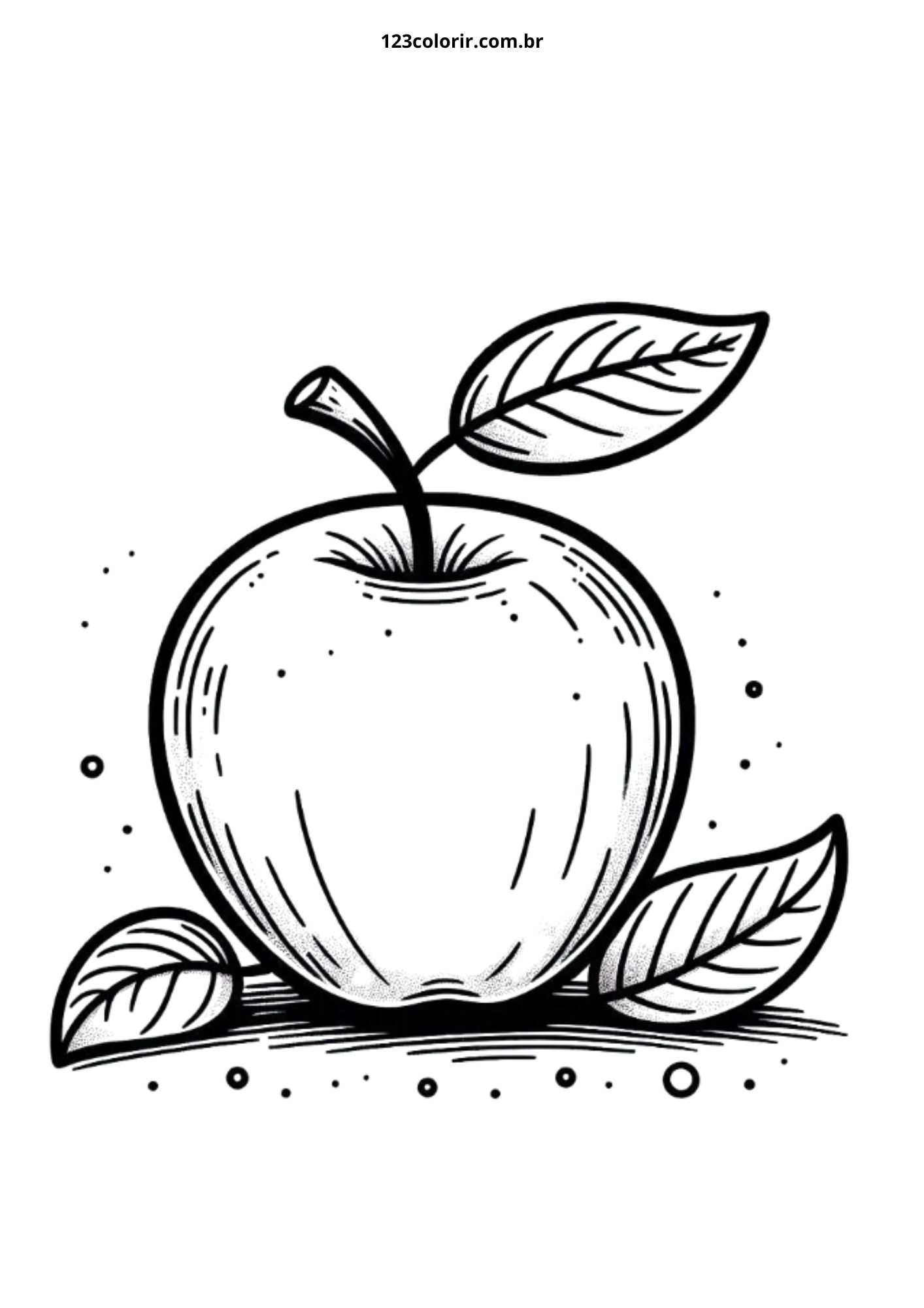desenho de maçã para imprimir