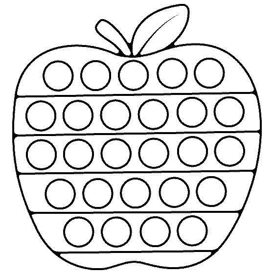 maçã para colorir infantil