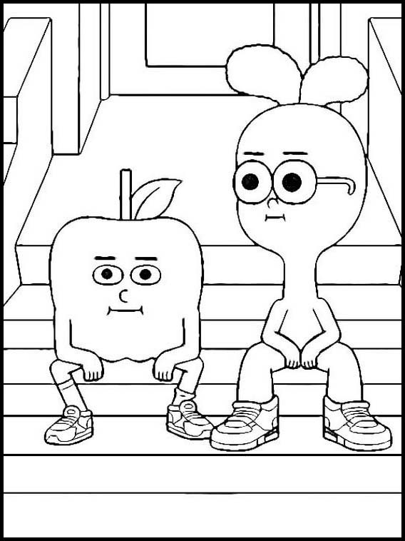 desenho de maçã realista para colorir