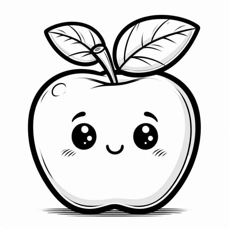 atividade com desenho de maçã