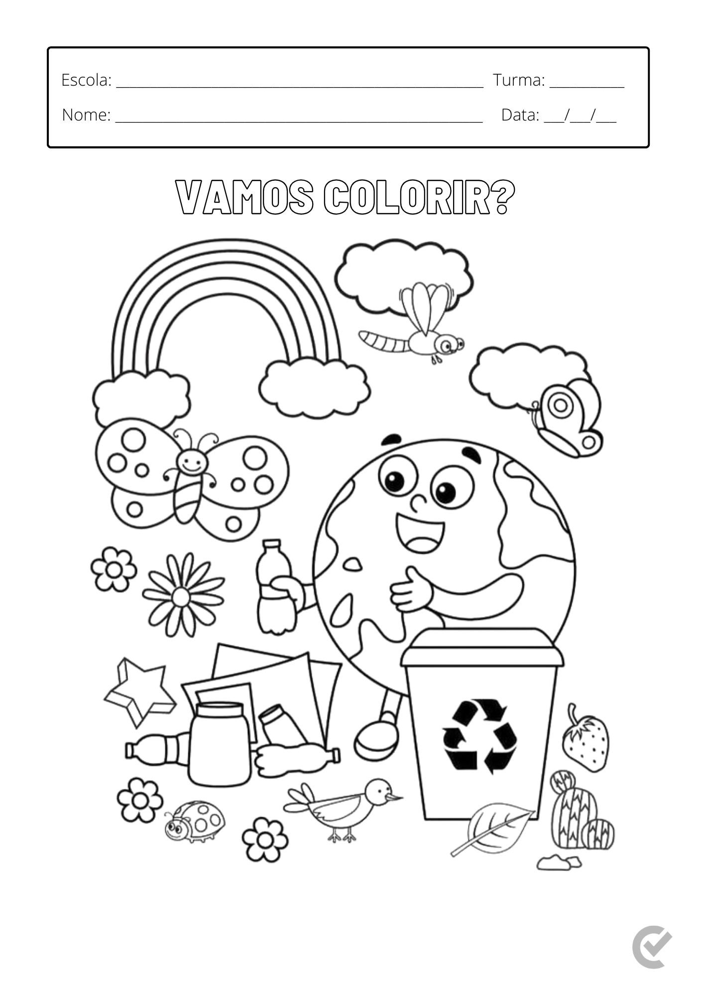atividades de meio ambiente para colorir