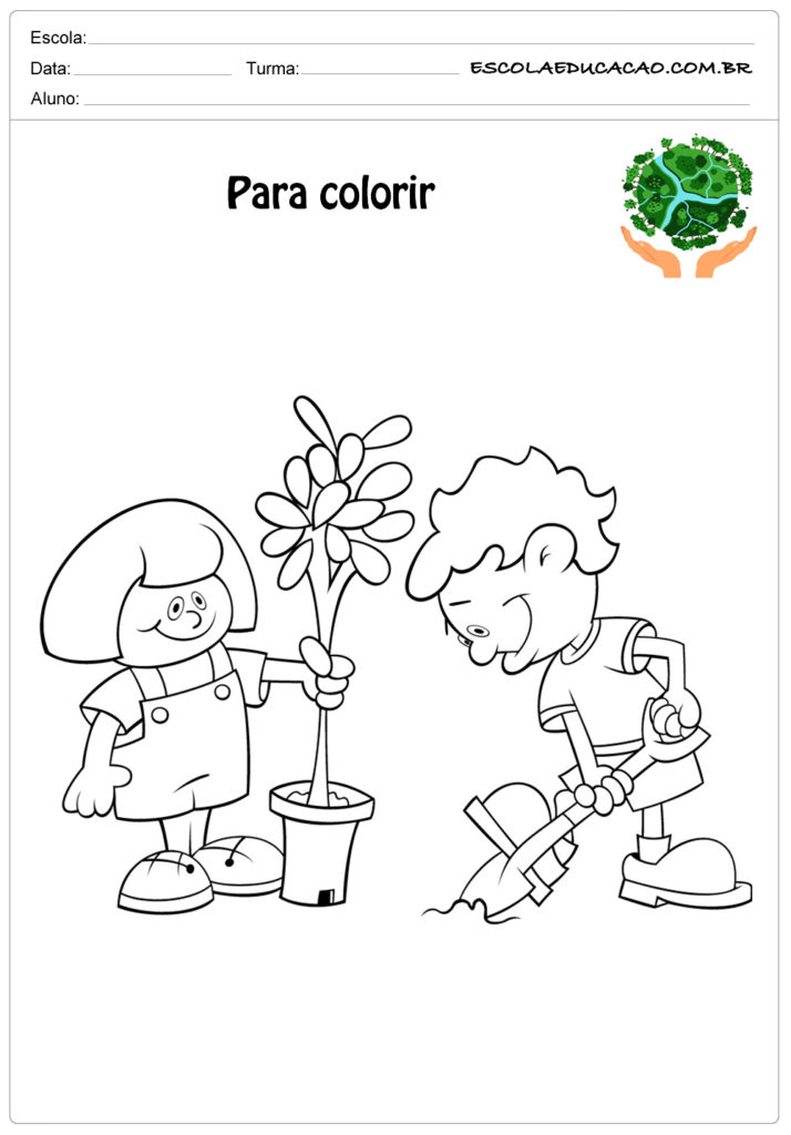 desenhos para colorir sobre o planeta terra