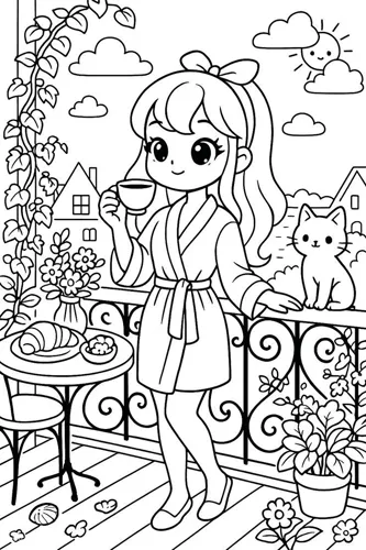 desenhos de meninas anime para colorir