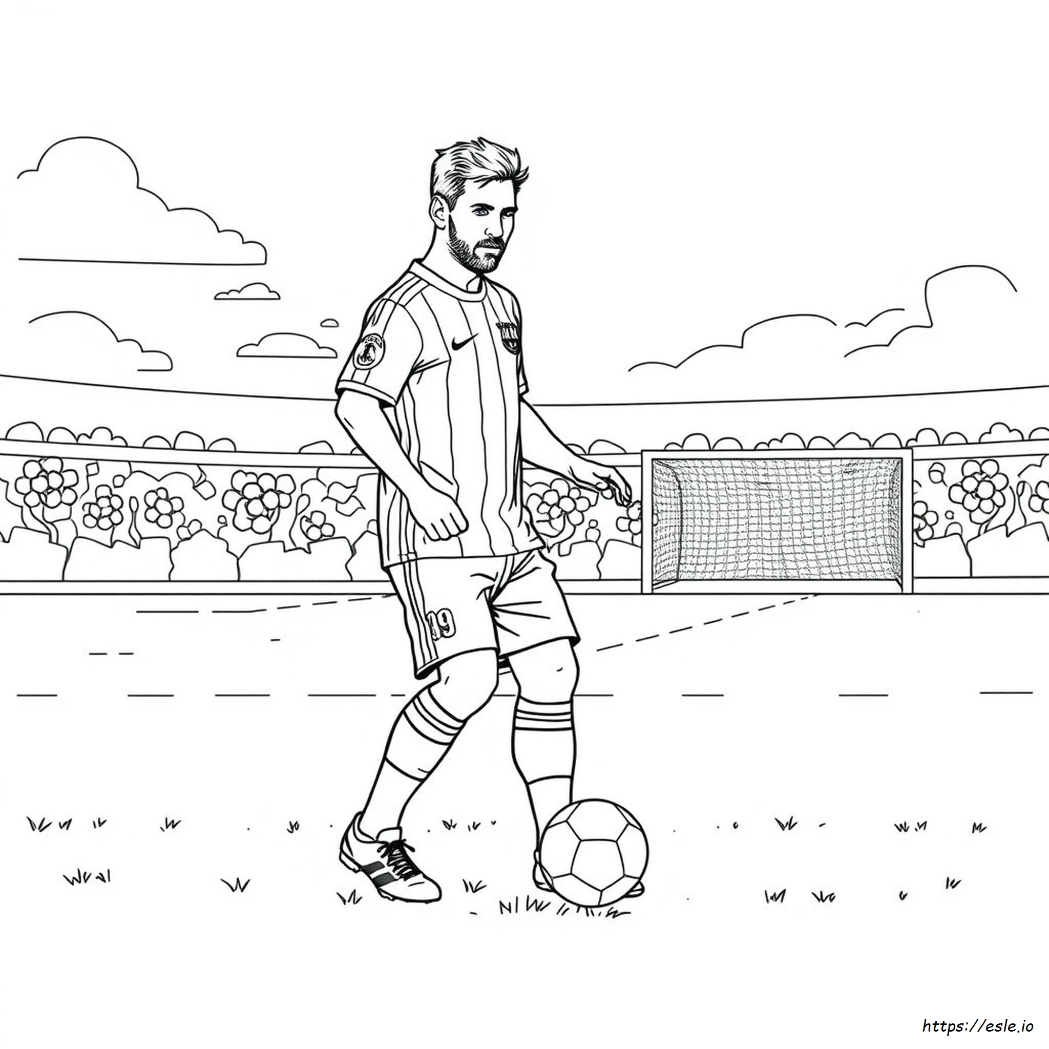 messi argentina desenho