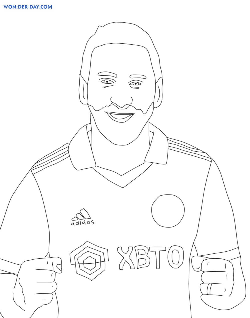 desenho do messi para colorir grátis