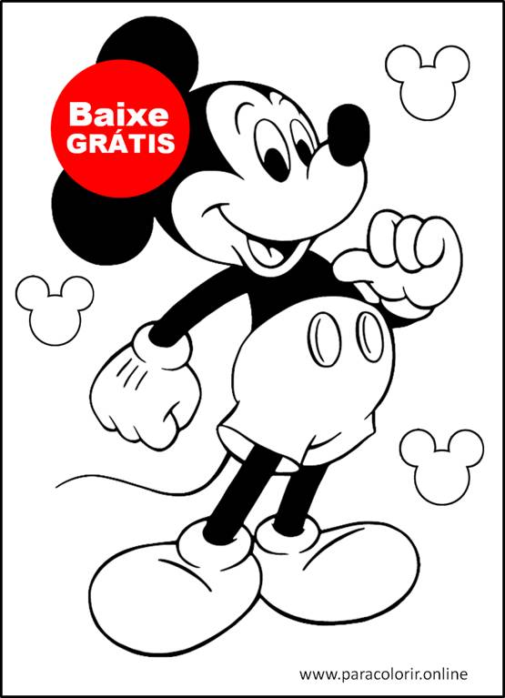 mickey mouse cowboy para colorir
